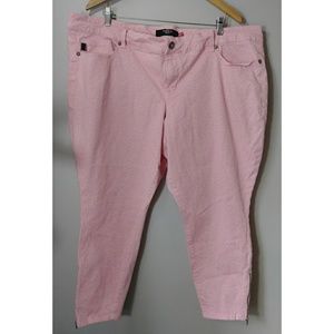 Torrid Denim Animal Print Pink Size 24 Crop Zip